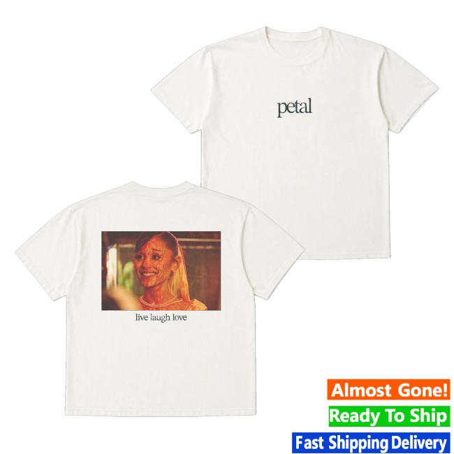 Ariana Grande Merch Store Petal Live Laugh Love T-Shirt 4 Ariana Grande Merch Store Petal Live Laugh Love T-Shirt