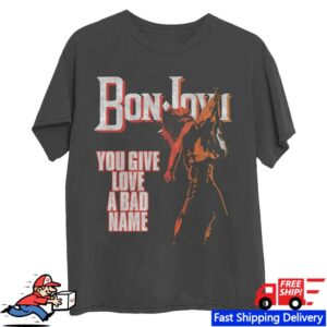 Bon Jovi Store Merch You Give Love A Bad Name '86 T-Shirt