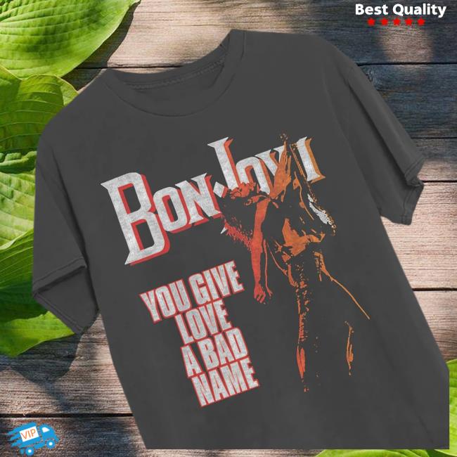 Bon Jovi Store Merch You Give Love A Bad Name '86 T-Shirt 5 Bon Jovi Store Merch You Give Love A Bad Name '86 T-Shirt