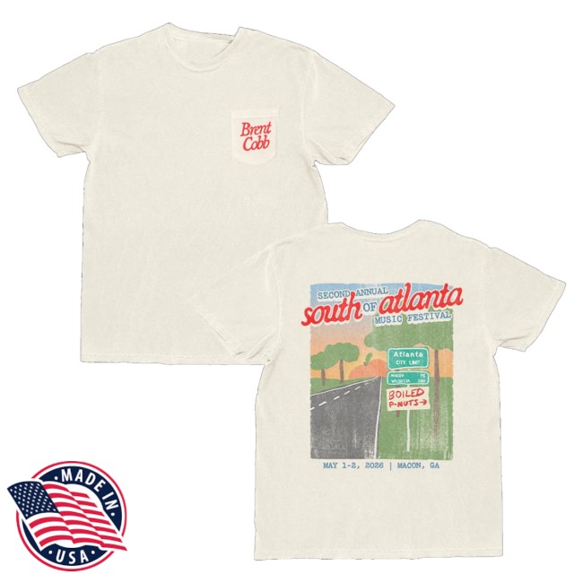 Brent Cobb Merch Store South Of Atl Pocket Tee 2 Brent Cobb Merch Store South Of Atl Pocket Tee