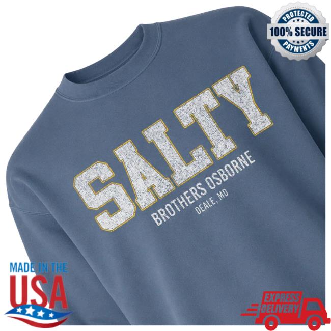 Brothers Osborne Store Merch Salty Blue Sweatshirt 5 Brothers Osborne Store Merch Salty Blue Sweatshirt