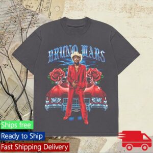 Bruno Mars Store Merch New York City The Romantic Limited Edition Tour Tee Vintage Black