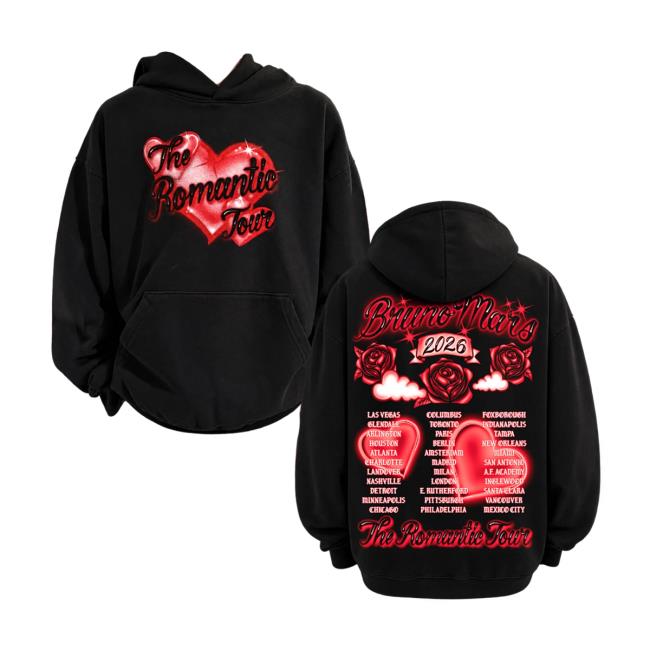 Bruno Mars Store Merch The Romantic Tour Airbrush Hoodie 5 Bruno Mars Store Merch The Romantic Tour Airbrush Hoodie