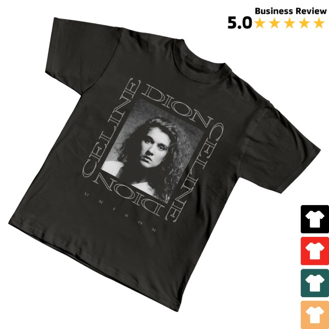 Celine Dion Merch Store Unison T-Shirt Noir 3 Celine Dion Merch Store Unison T-Shirt Noir