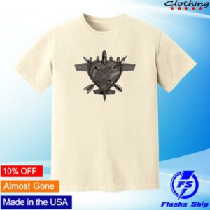 Dresden Dolls Merch Store Heartplane T-Shirt Ivory