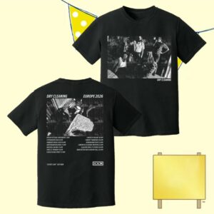 Dry Cleaning Merch Store Europe 2026 Tour Black T-Shirt