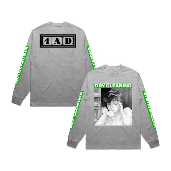 Dry Cleaning Merch Store Hit My Head Grey Longsleeve 5 Dry Cleaning Merch Store Hit My Head Grey Longsleeve