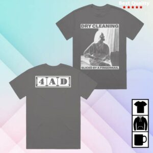Dry Cleaning Merch Store Sliced By A Fingernail Charcoal T-Shirt