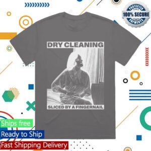 Dry Cleaning Merch Store Sliced By A Fingernail Charcoal T-Shirt