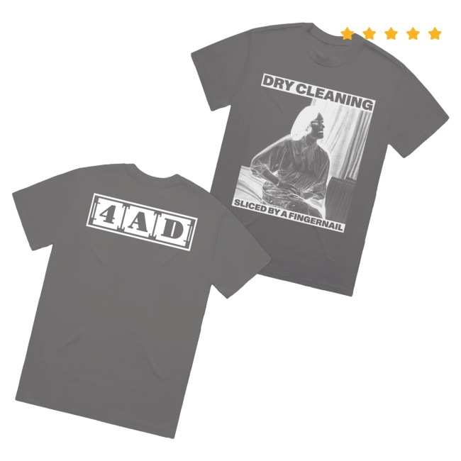 Dry Cleaning Merch Store Sliced By A Fingernail Charcoal T-Shirt 3 Dry Cleaning Merch Store Sliced By A Fingernail Charcoal T-Shirt