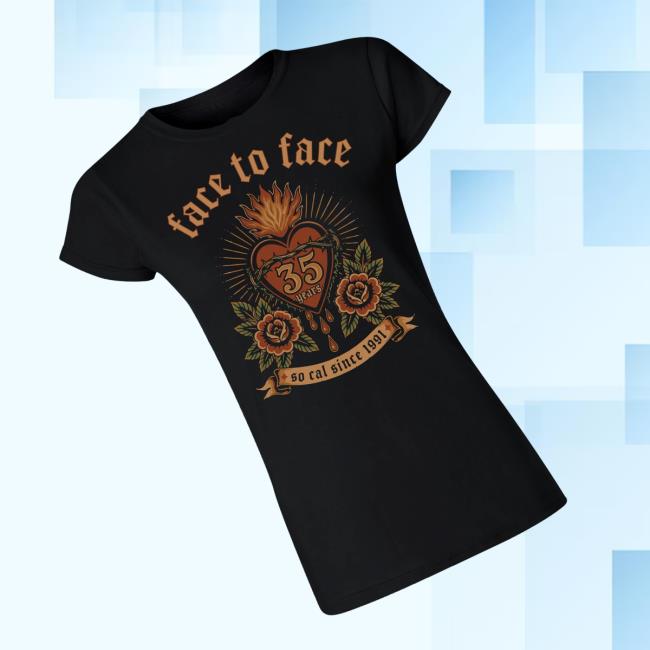 Enemy Ink Merch Store Face To Face - 35 Years - Ladies T 3 Enemy Ink Merch Store Face To Face - 35 Years - Ladies T