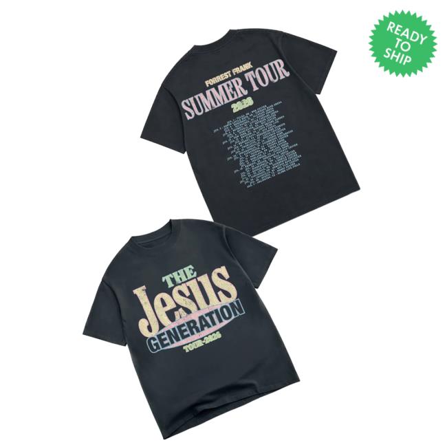 Forrest Frank Merch Store The Jesus Generation Vintage Black Youth Tour T-Shirt 3 Forrest Frank Merch Store The Jesus Generation Vintage Black Youth Tour T-Shirt