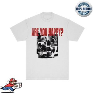 Get A Real Job Kid Store Merch Are You Happy White Tee