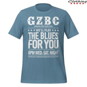 Ground Zero Blues Club Merch Store Play The Blues For You Tee White