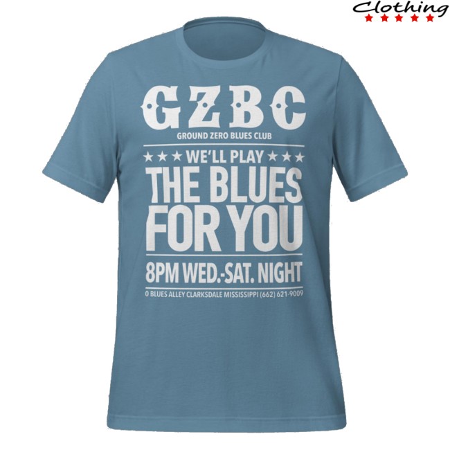 Ground Zero Blues Club Merch Store Play The Blues For You Tee White 2 Ground Zero Blues Club Merch Store Play The Blues For You Tee White