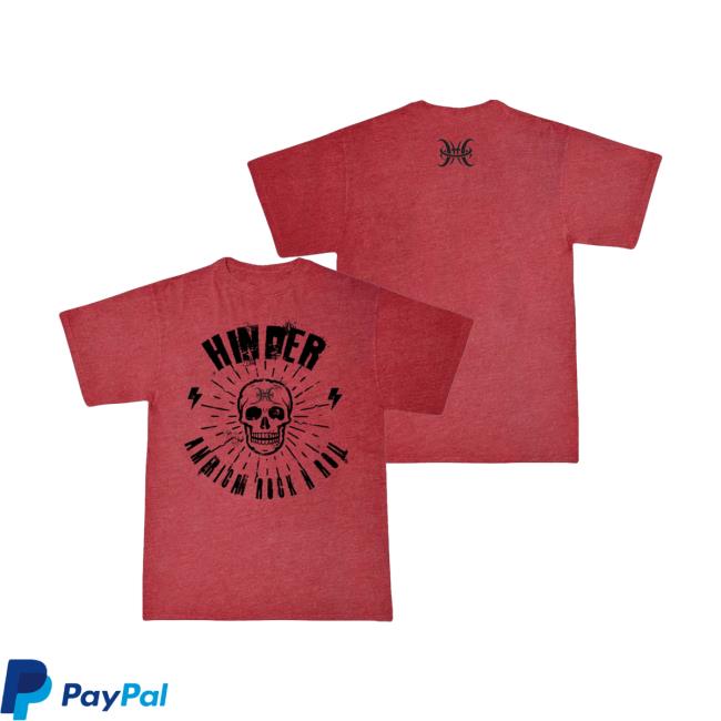 Hinder Music Merch Store American Rock Tee (Cardinal) 5 Hinder Music Merch Store American Rock Tee (Cardinal)