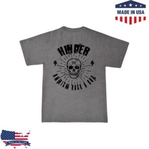 Hinder Music Merch Store American Rock Tee (Grey)