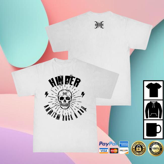 Hinder Music Merch Store American Rock Tee (White) 2 Hinder Music Merch Store American Rock Tee (White)