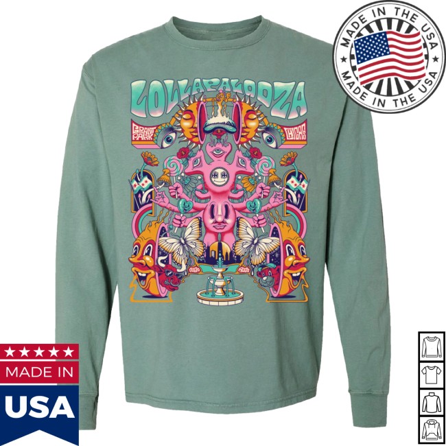 Lollapalooza Merch Store Poster Lineup Long Sleeve Tee 3 Lollapalooza Merch Store Poster Lineup Long Sleeve Tee