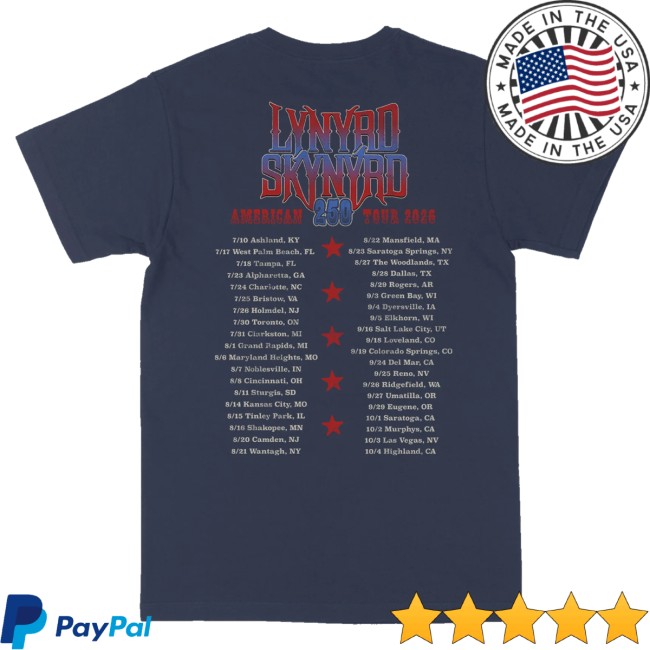 Lynyrd Skynyrd Store Merch Clydesdale Eagle Navy Tour Tee 4 Lynyrd Skynyrd Store Merch Clydesdale Eagle Navy Tour Tee