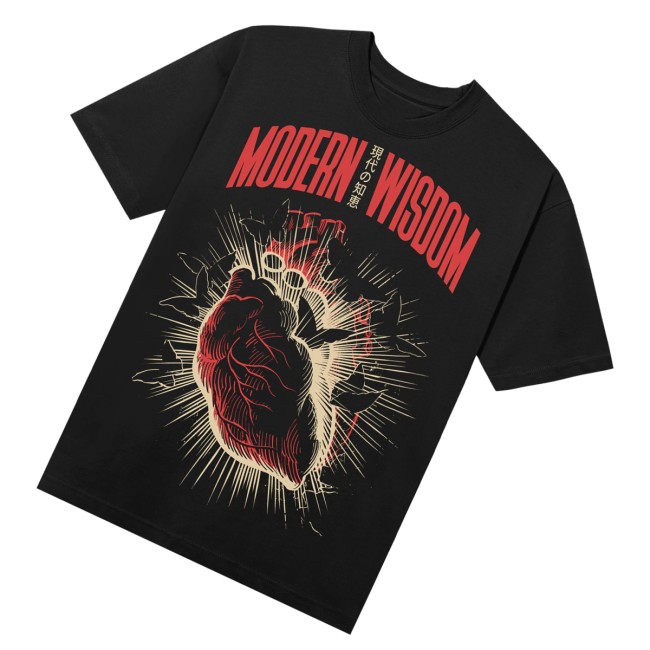 Mostly Wise Store Merch Mw Bursting Heart Black Tee 3 Mostly Wise Store Merch Mw Bursting Heart Black Tee