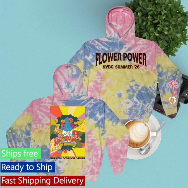 Nybg Shop Merch Nybg Flower Power Adult Tie-Dye Hoodie 5 Nybg Shop Merch Nybg Flower Power Adult Tie-Dye Hoodie