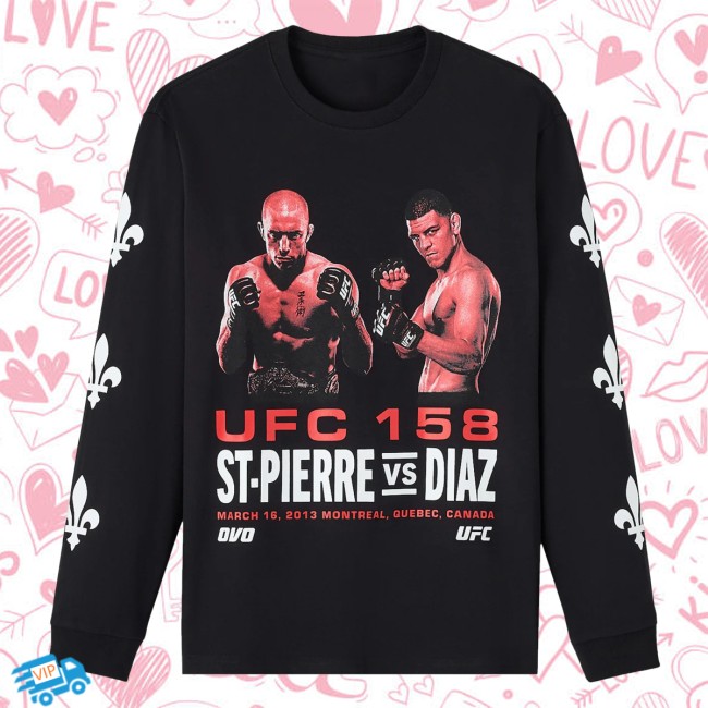 October's Very Own Merch Store Ufc Gsp Vs Diaz Long-Sleeve Tee Black 3 October's Very Own Merch Store Ufc Gsp Vs Diaz Long-Sleeve Tee Black