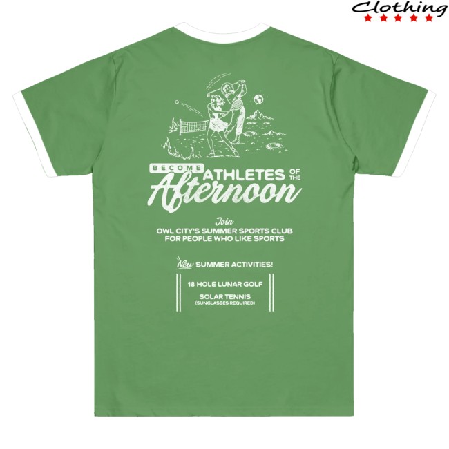 Owl City Merch Store Summer Sports Club Ringer T-Shirt 4 Owl City Merch Store Summer Sports Club Ringer T-Shirt