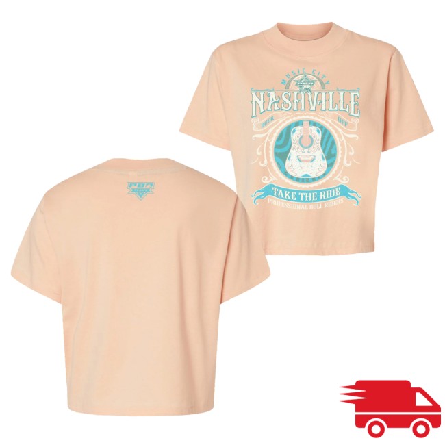 Pbr Shop Merch Ladies Pbr Teams Take The Ride Guitar T-Shirt Peach 5 Pbr Shop Merch Ladies Pbr Teams Take The Ride Guitar T-Shirt Peach