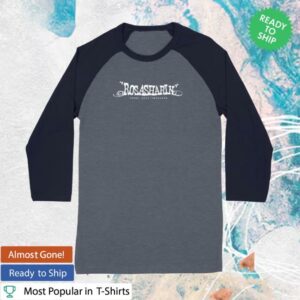 Rosasharin Store Merch Baseball Tee Heather Denim Navy