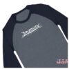 Rosasharin Store Merch Baseball Tee Heather Denim Navy