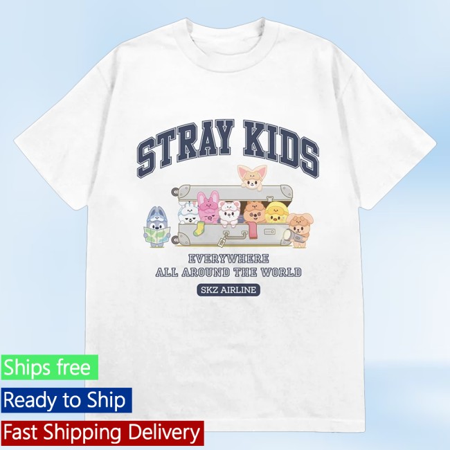 Stray Kids Merch Store Skzoo T-Shirt Stay Airline Ver 2 Stray Kids Merch Store Skzoo T-Shirt Stay Airline Ver