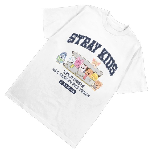 Stray Kids Merch Store Skzoo T-Shirt Stay Airline Ver 3 Stray Kids Merch Store Skzoo T-Shirt Stay Airline Ver
