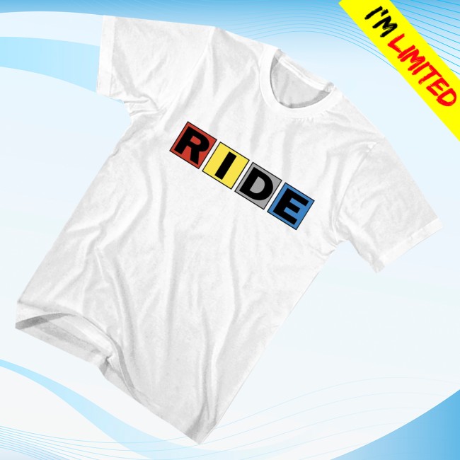 Super Ultra Mega Merch Store Ride Logo Blocks White Tee 3 Super Ultra Mega Merch Store Ride Logo Blocks White Tee