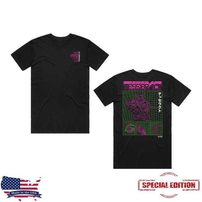 Tesseract Merch Store Neon Samurai Tee Black 5 Tesseract Merch Store Neon Samurai Tee Black