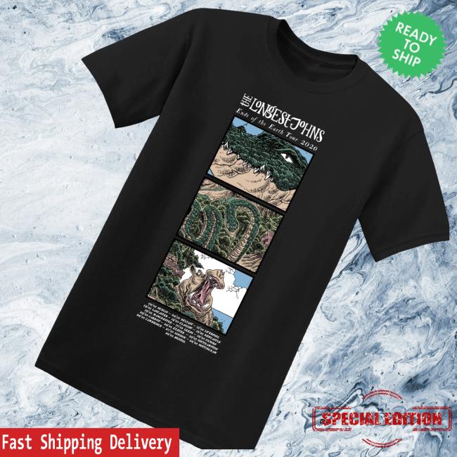 The Longest Johns Merch Store Ends Of The Earth Uk Tour Black T-Shirt 3 The Longest Johns Merch Store Ends Of The Earth Uk Tour Black T-Shirt