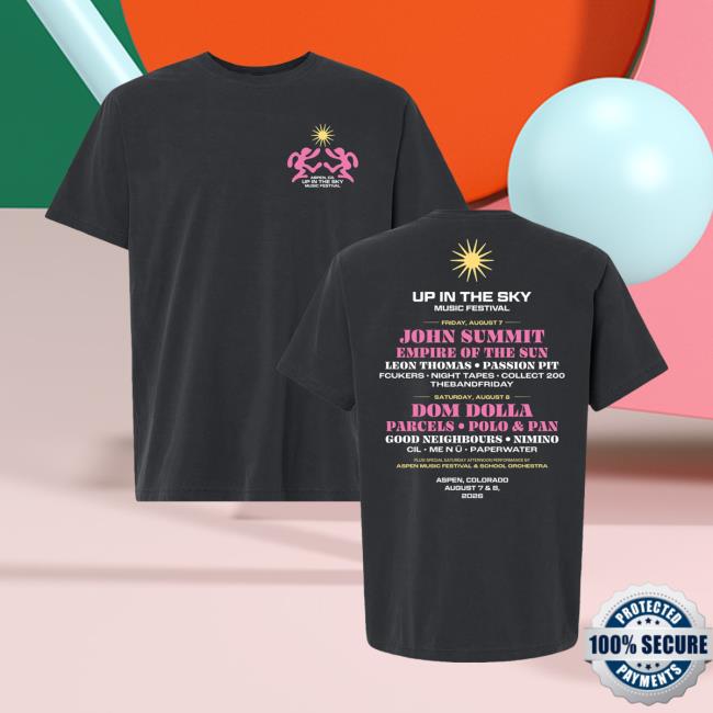 Up In The Sky Music Festival Store Merch Dancing Lineup Tee 5 Up In The Sky Music Festival Store Merch Dancing Lineup Tee