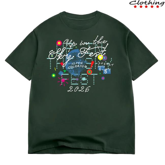 Up In The Sky Music Festival Store Merch Disco Lineup Tee 3 Up In The Sky Music Festival Store Merch Disco Lineup Tee