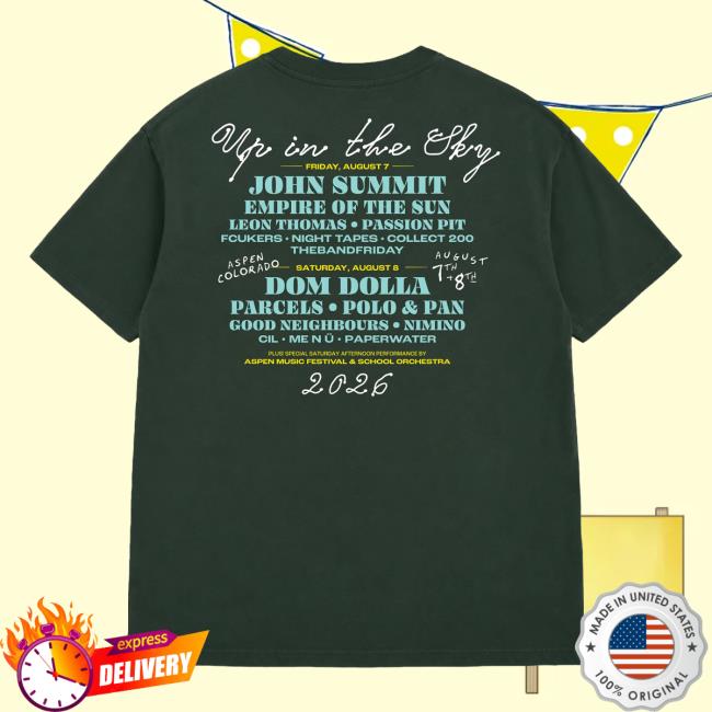 Up In The Sky Music Festival Store Merch Disco Lineup Tee 4 Up In The Sky Music Festival Store Merch Disco Lineup Tee